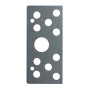 Basi Distanzplatten-Set für Türzusatzschloss KS 500/500R, silberfarben.