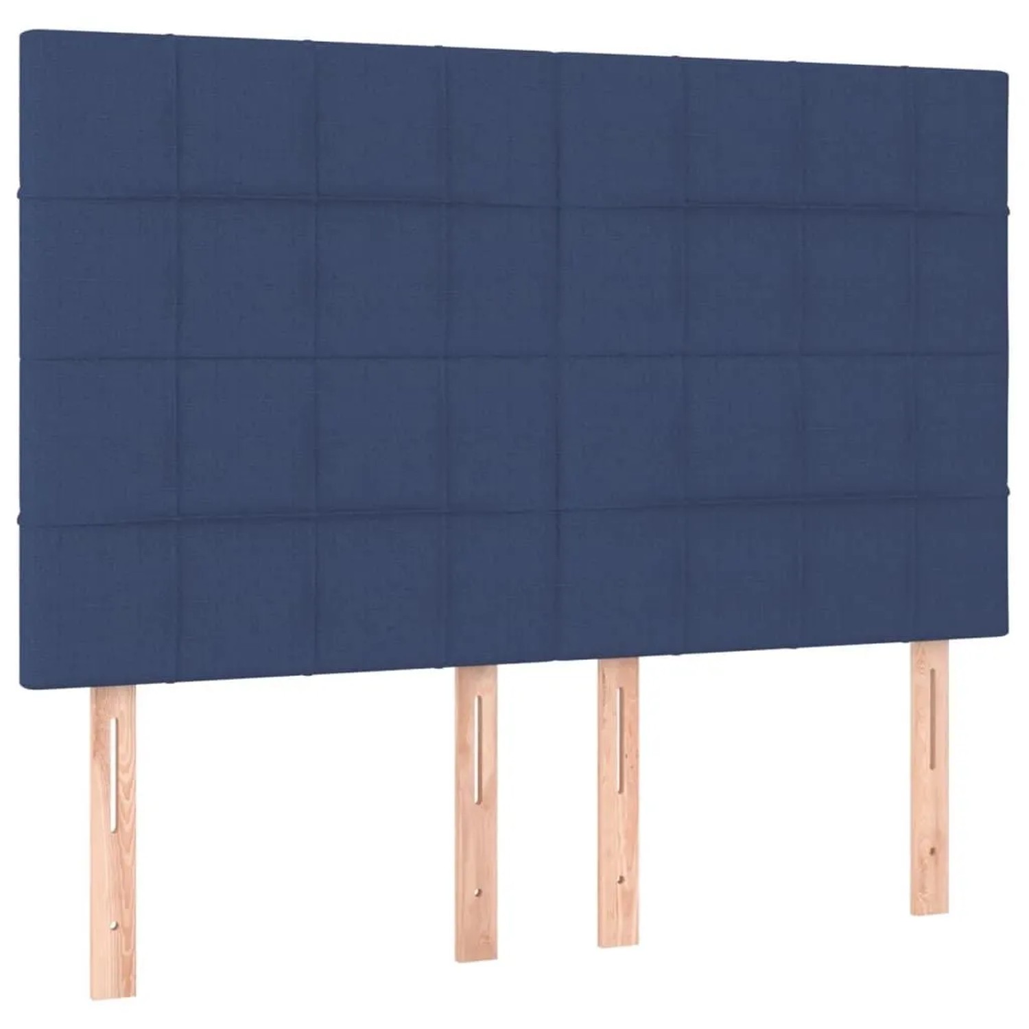 vidaXL Kopfteil Blau 144x5x118/128 cm Stoff 3116336