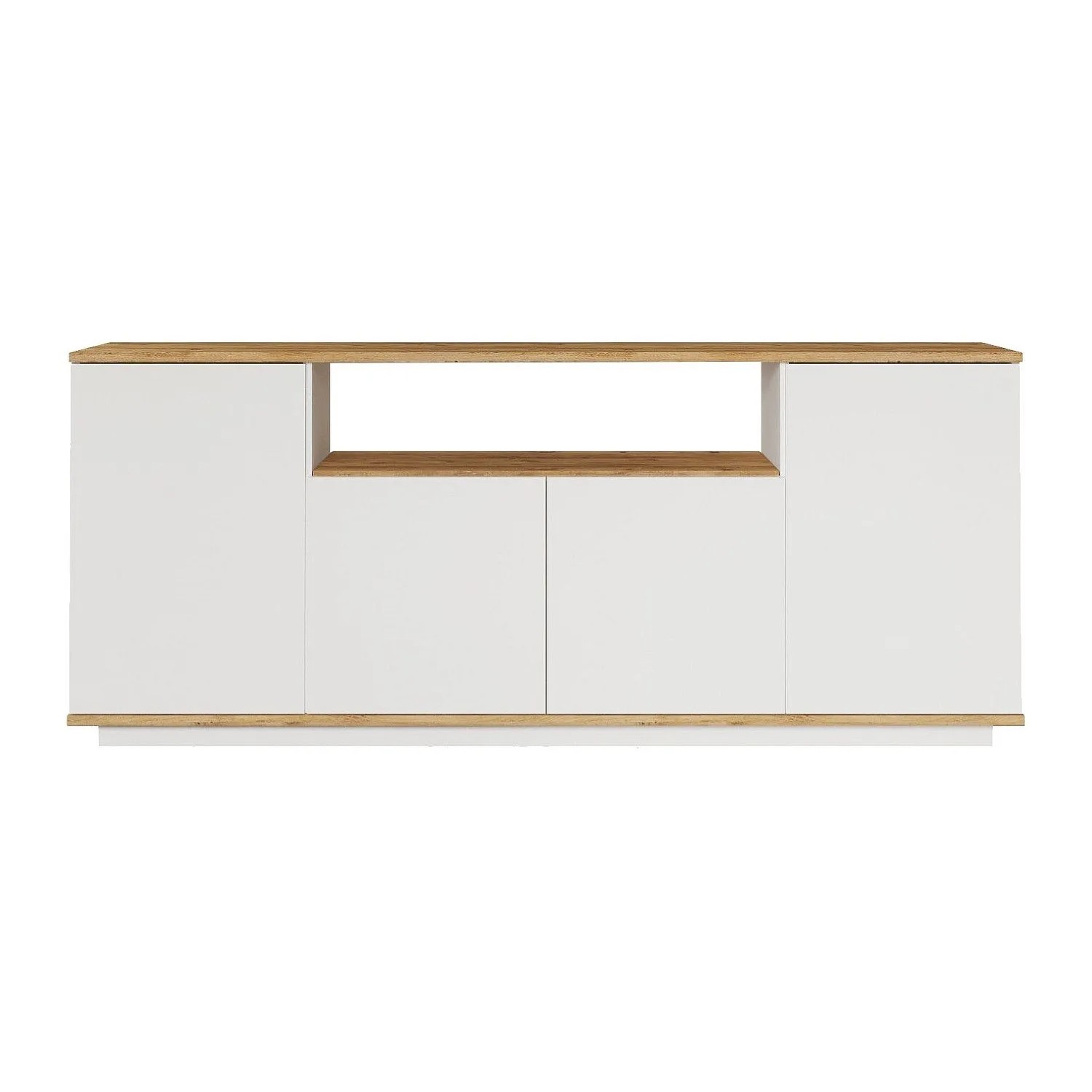 Vente-unique Sideboard Lotula Naturfarben Hell  Weiß 180 cm