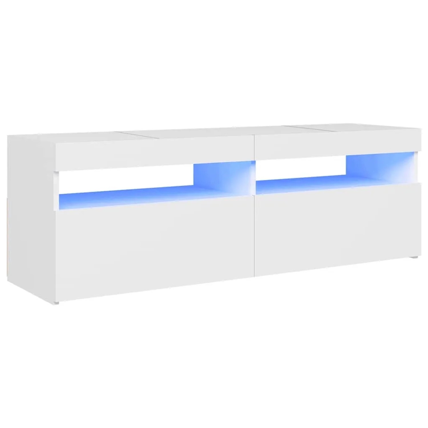 vidaXL TV-Schrank mit LED-Leuchten Weiß 120x35x40 cm 804373