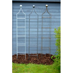 Eleo Obelisk Catania Klein, feuerverzinkt, verschiedene Farben, Rankhilfe für Garten und Beet.