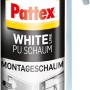 Pattex PU-Schaum White Line 500ml Dose, Montageschaum für Bau und Handwerk.