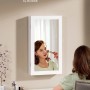 Songmics Schmuckschrank Berit, weiß, zur Wandmontage mit Spiegel. Praktische Schmuckaufbewahrung.