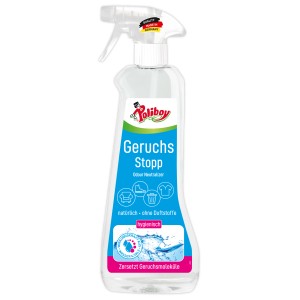 Poliboy Geruchsstopp 500ml: Geruchsentferner für Textilien und Oberflächen, ohne Duftstoffe.