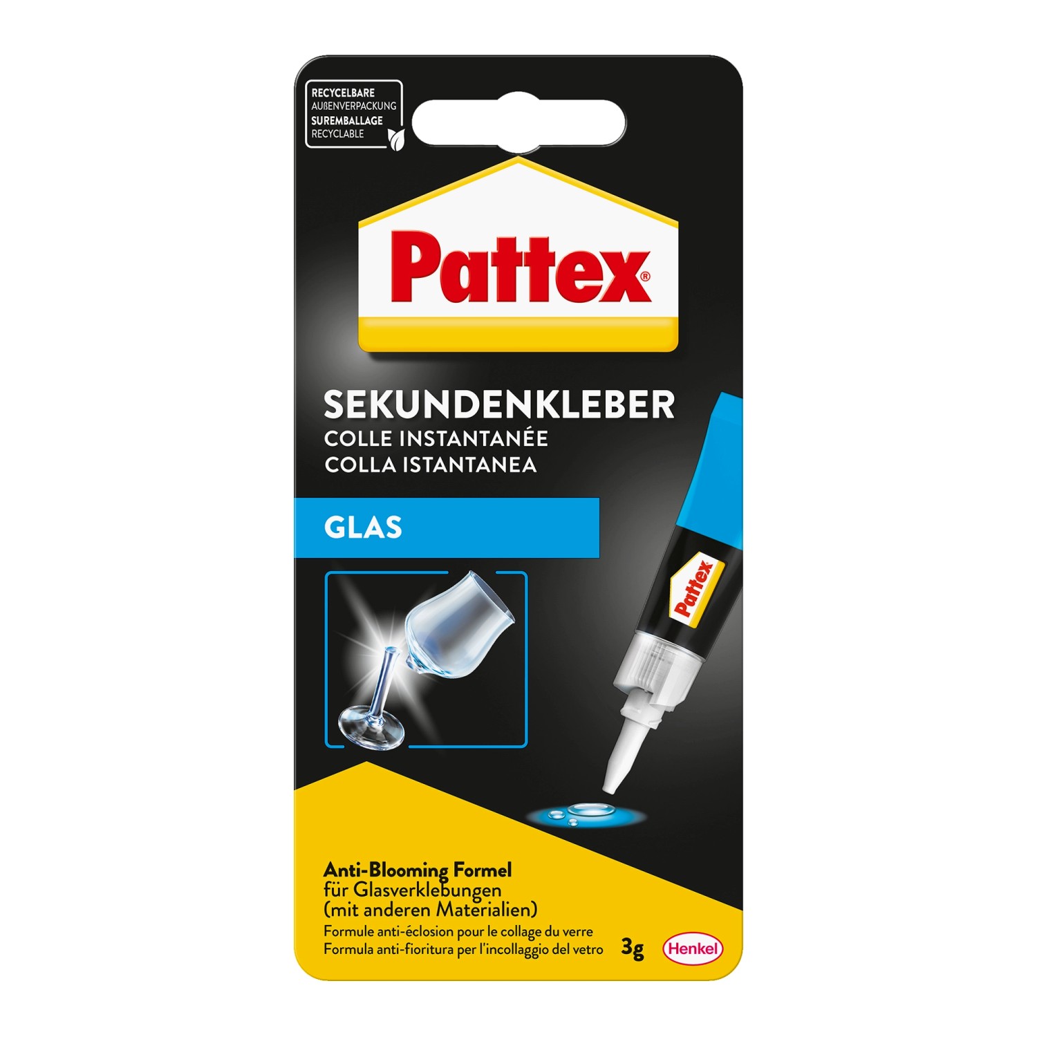 Pattex Flüssigkleber Sekundenkleber Glas Flüssig transparent trocknend 3g günstig online kaufen