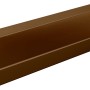 Braune Aluminium Fensterbank, 15x125 cm, für kontrollierte Wasserableitung am Fenster.