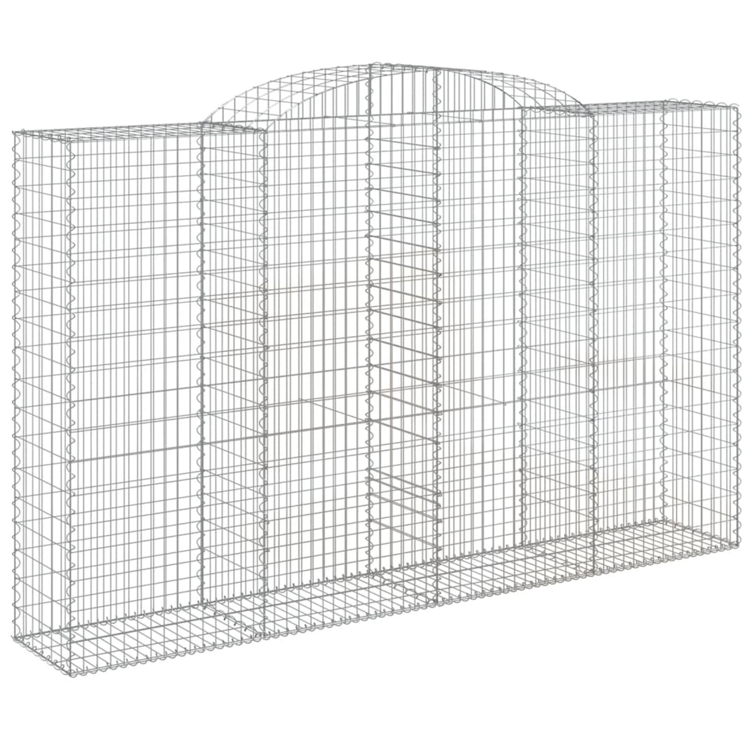 vidaXL Gabionen mit Hochbogen 2 Stk 300x50x180/200cm Eisen 1669232 günstig online kaufen