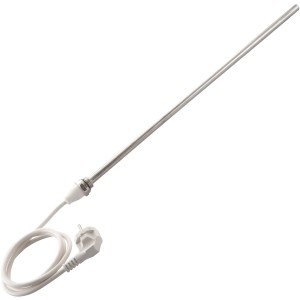 Schulte Heizstab 1 mit Schukostecker, 600 W, für Heizkörper und Handtuchwärmer.