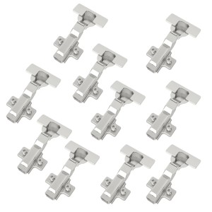 SOTECH 10er Set Topfbänder T45, 105° Mittelanschlag, gedämpft, mit Montageplatten und Abdeckkappen.