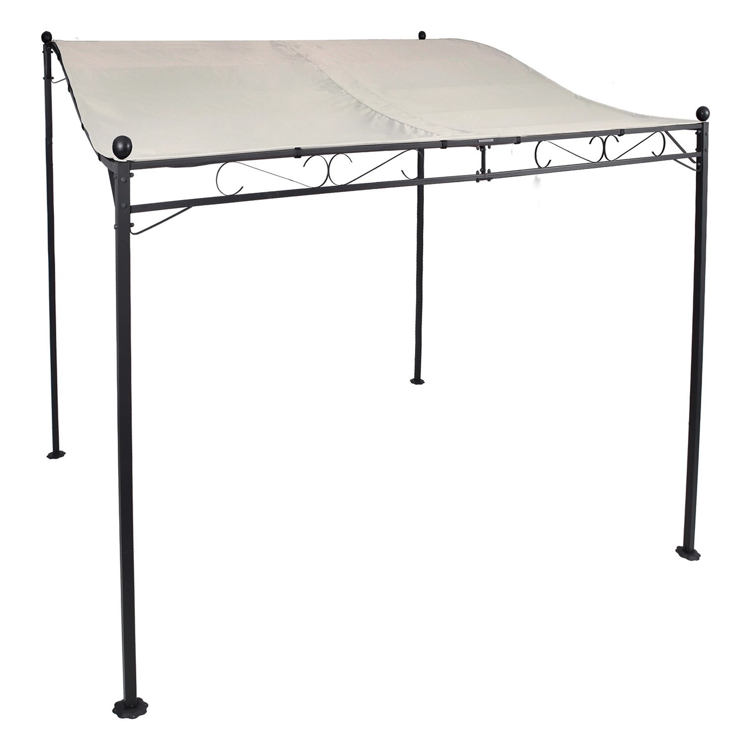 Mojawo Anbaupavillon Pavillon 3m x2,5m Stahlgestell Dach PA Beschichtet Was günstig online kaufen