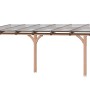 Skan Holz Terrassenüberdachung Rimini, 648x350 cm, aus Douglasie mit Doppelstegplatten.