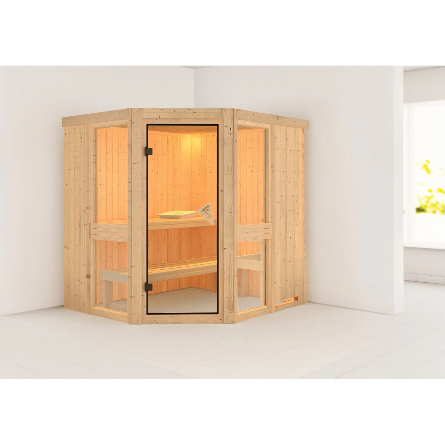 Karibu Sauna Anina 1 Natur günstig online kaufen