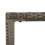 Detailansicht der grauen Poly Rattan Gartenmöbel Essgruppe von vidaXL.