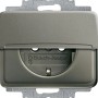 Busch-Jaeger Steckdoseneinsatz Alpha Nea Platin mit Klappdeckel