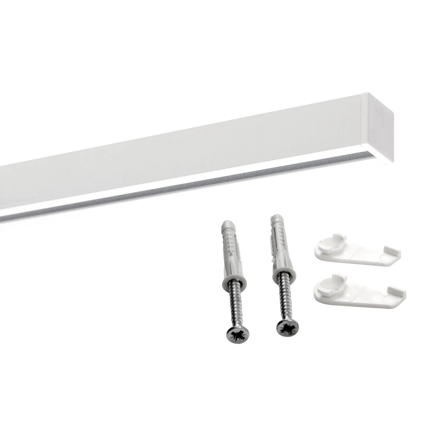 Deco-Raum Gardinenschiene nach Maß 1-Lauf Square Weiß 170cm günstig online kaufen