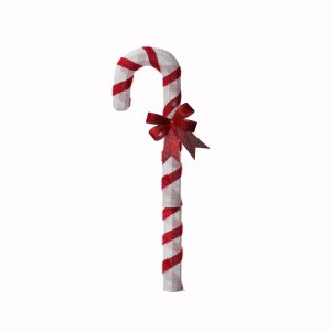 Marelida LED Zuckerstange Mit Schleife XL Gartendeko Weihnachtsdeko 1,2m Timer Für Außen