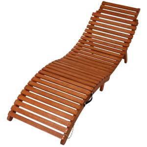 Faltbare Sonnenliege Nassau aus FSC-Eukalyptusholz, braun.
