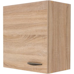 Flex-Well Classic Oberschrank 50 cm, Oslo Sonoma Eiche, Küchen-Hängeschrank mit Tür und Griff.