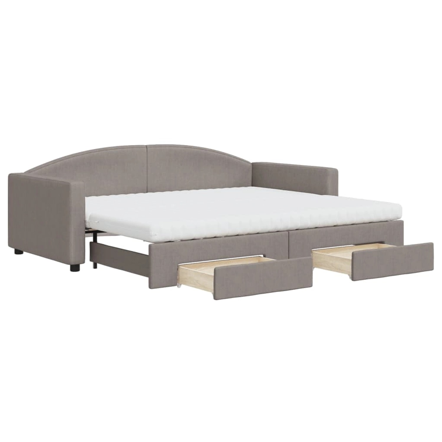 vidaXL Tagesbett Ausziehbar mit Schubladen Taupe 90x200 cm Stoff1882004 günstig online kaufen