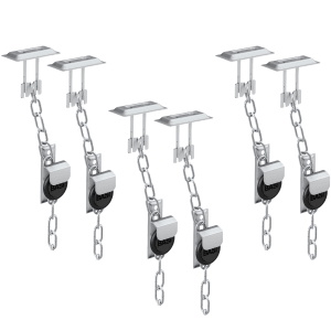 BASI Gitterrostsicherung GS 100, 3er Set für Kellerschächte, Einbruchschutz mit Kette und Schloss.