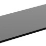 Schwarze Jet-Line Tischplatte 140x70 cm für höhenverstellbaren Schreibtisch.