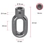 Bauheld Markisenöse aus Zink, 10 mm, für Fleischerhaken zur sicheren Markisenbefestigung.