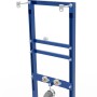 Siamp Ingenio Waschtisch-Set, blaues Trockenbauelement für Waschbecken mit Befestigungen und Wasseranschlüssen.