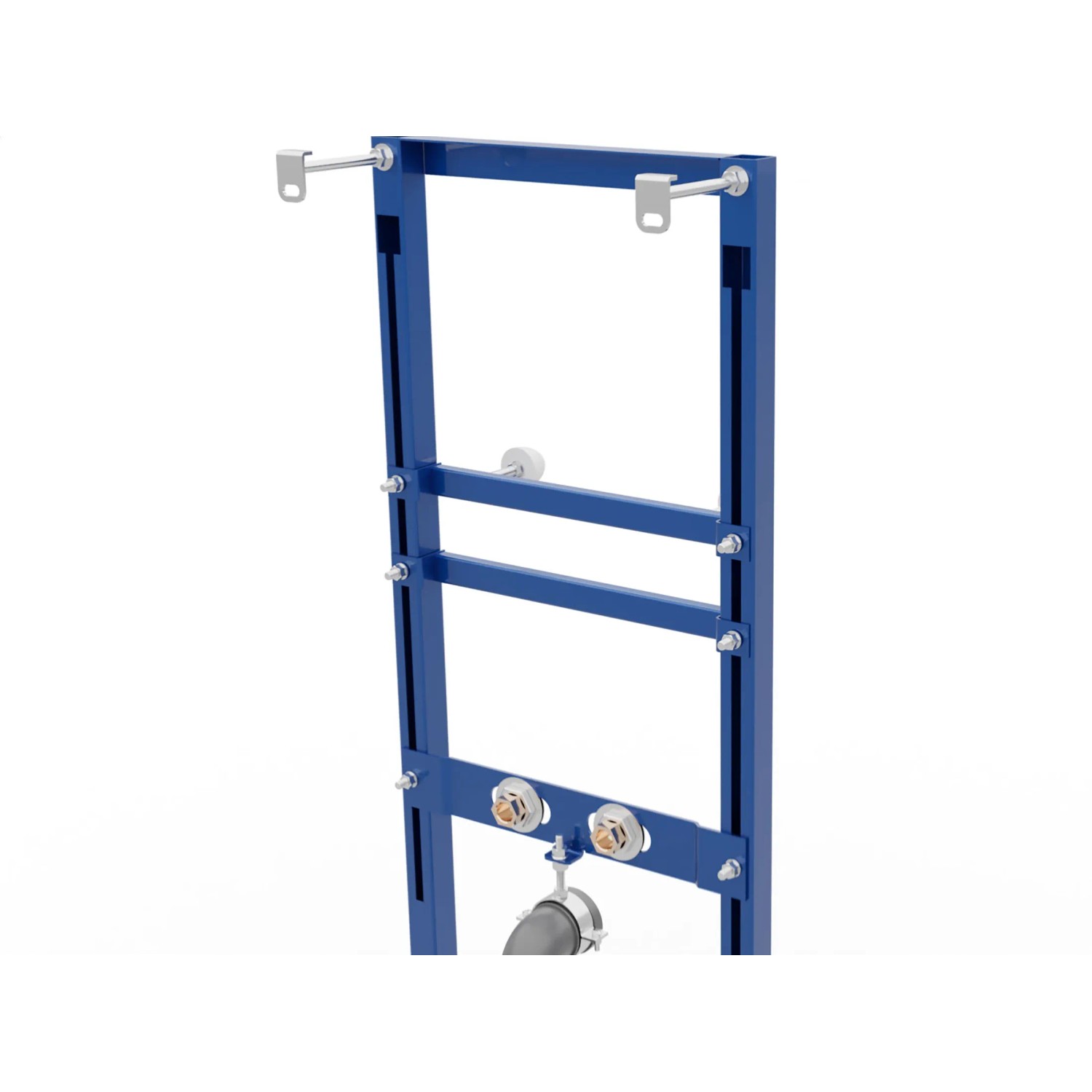 Siamp Ingenio Waschtisch-Set, blaues Trockenbauelement für Waschbecken mit Befestigungen und Wasseranschlüssen.