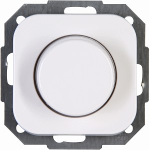 Kopp Dimmer mit Druck-Wechselschalter Donau, arktisweiß.