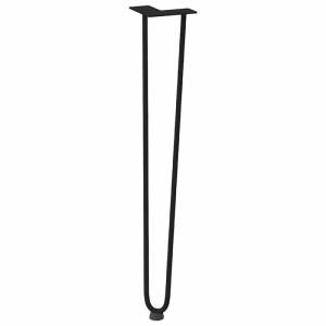 Schwarzes vidaXL Haarnadelbein, 72cm, aus Stahl für Konsolentische.