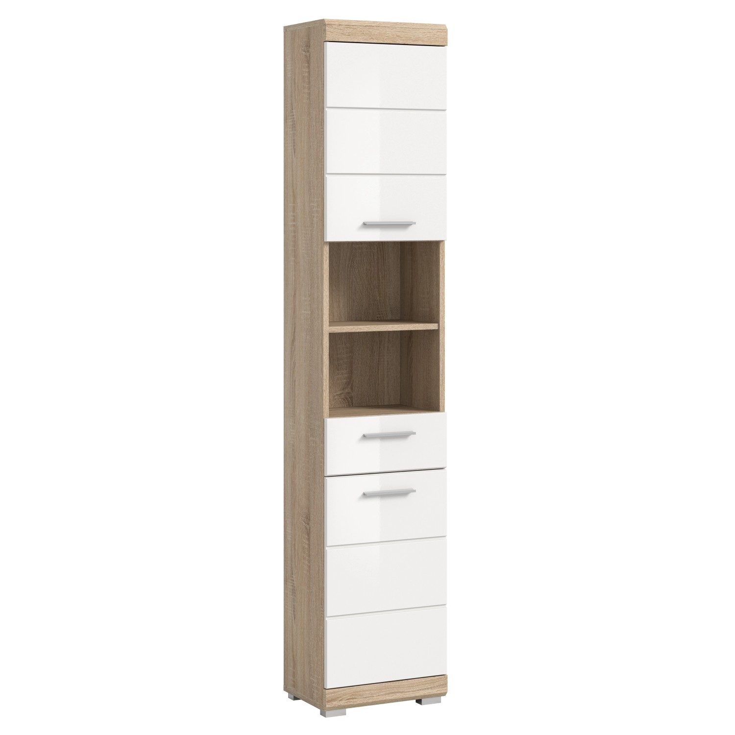 Hochschrank 37 cm x 191 cm x 31 cm Sonoma-Weiß