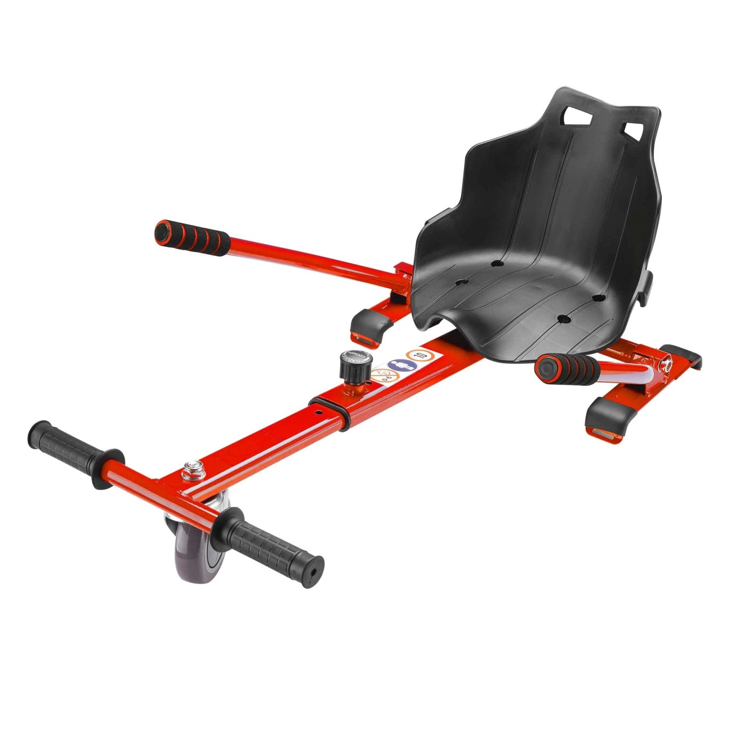 Wiltec Sitzscooter Rot Verstellbarer Kartsitz 120Kg Kompatibel Mit Hoverboard