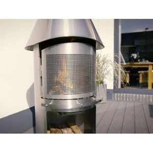 Buschbeck Funkenschutztür für Auckland Grillkamin, schützt vor Funkenflug beim Grillen.