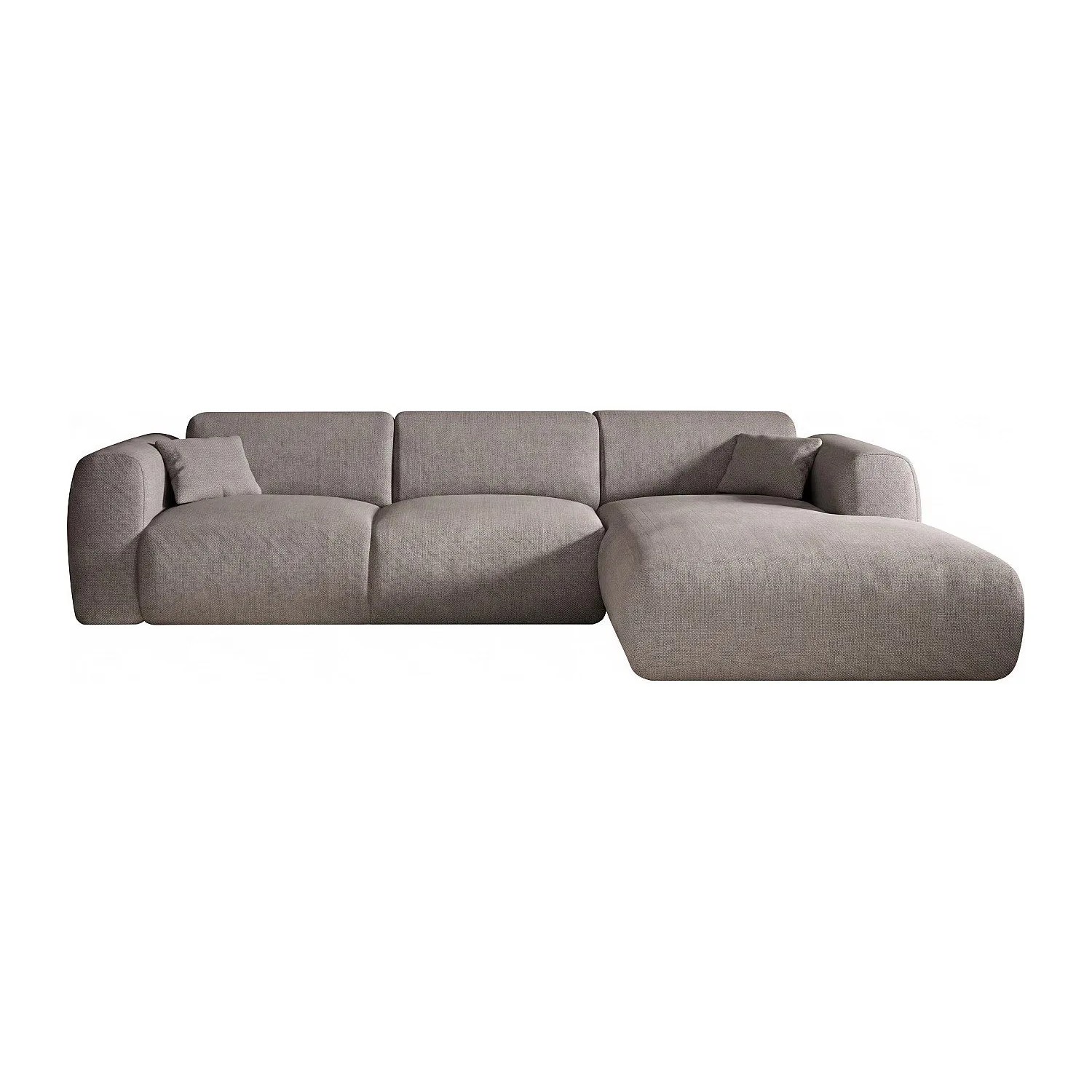 Vente-unique Sofa Ohne Schlafmöglichkeit Pogni Grau 269 cm