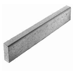 Grauer Tiefbordstein aus Beton, 100x20x8 cm, für Beet- und Wegeinfassungen.