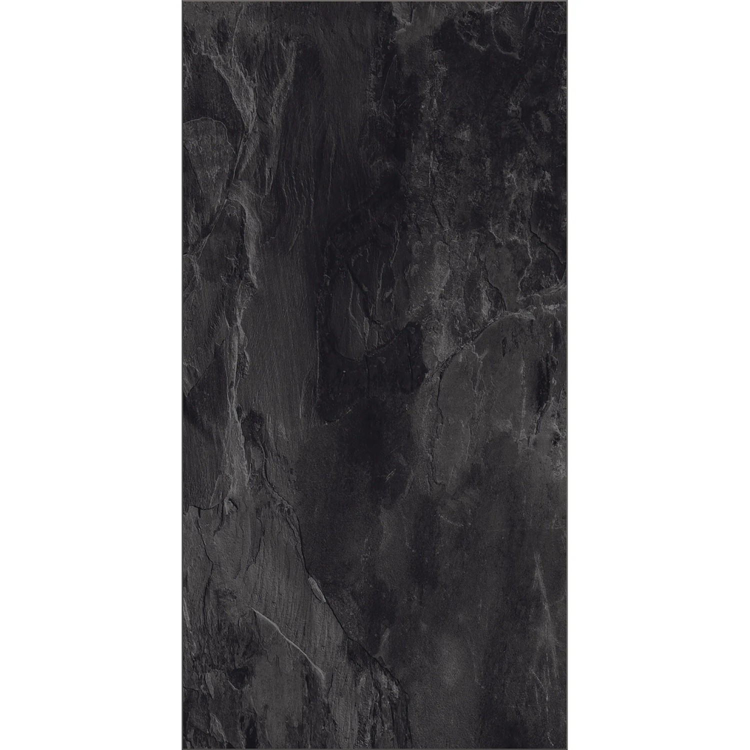 Laminatboden Nightfall Plus Slate in Schwarz, Fliesenoptik, wasserresistent.