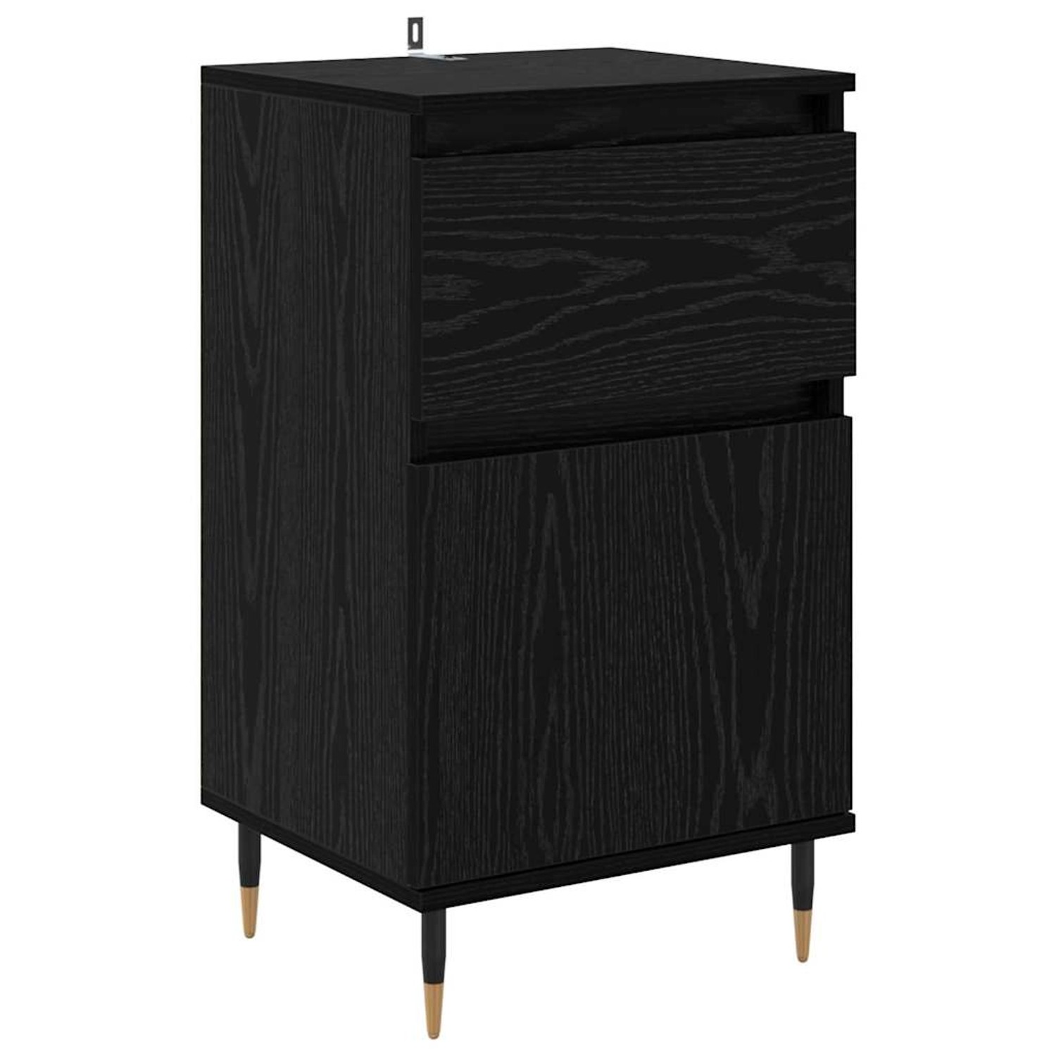vidaXL Sideboard mit Schubladen Schwarz Eichen-Optik 40 x 35 x 70 cm 881752