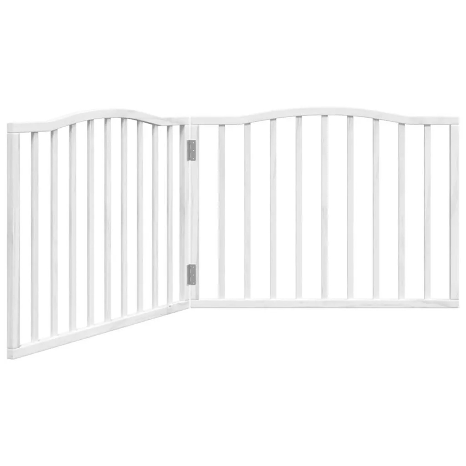 vidaXL 2 Tlg Hundetor Faltbar Weiß 160 cm Pappelholz 352216