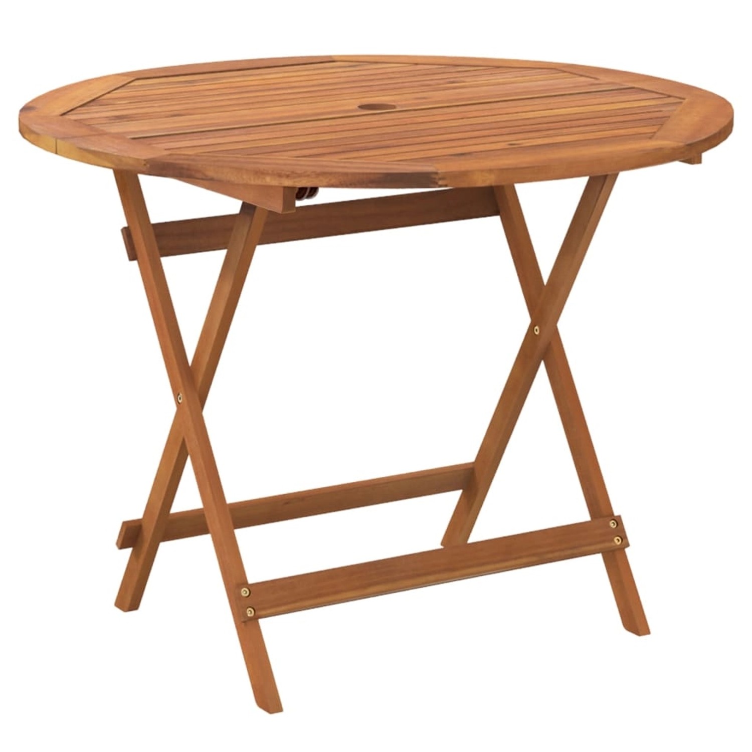 vidaXL Klappbarer Gartentisch Ø 90x75 cm Massivholz Akazie 319670 günstig online kaufen