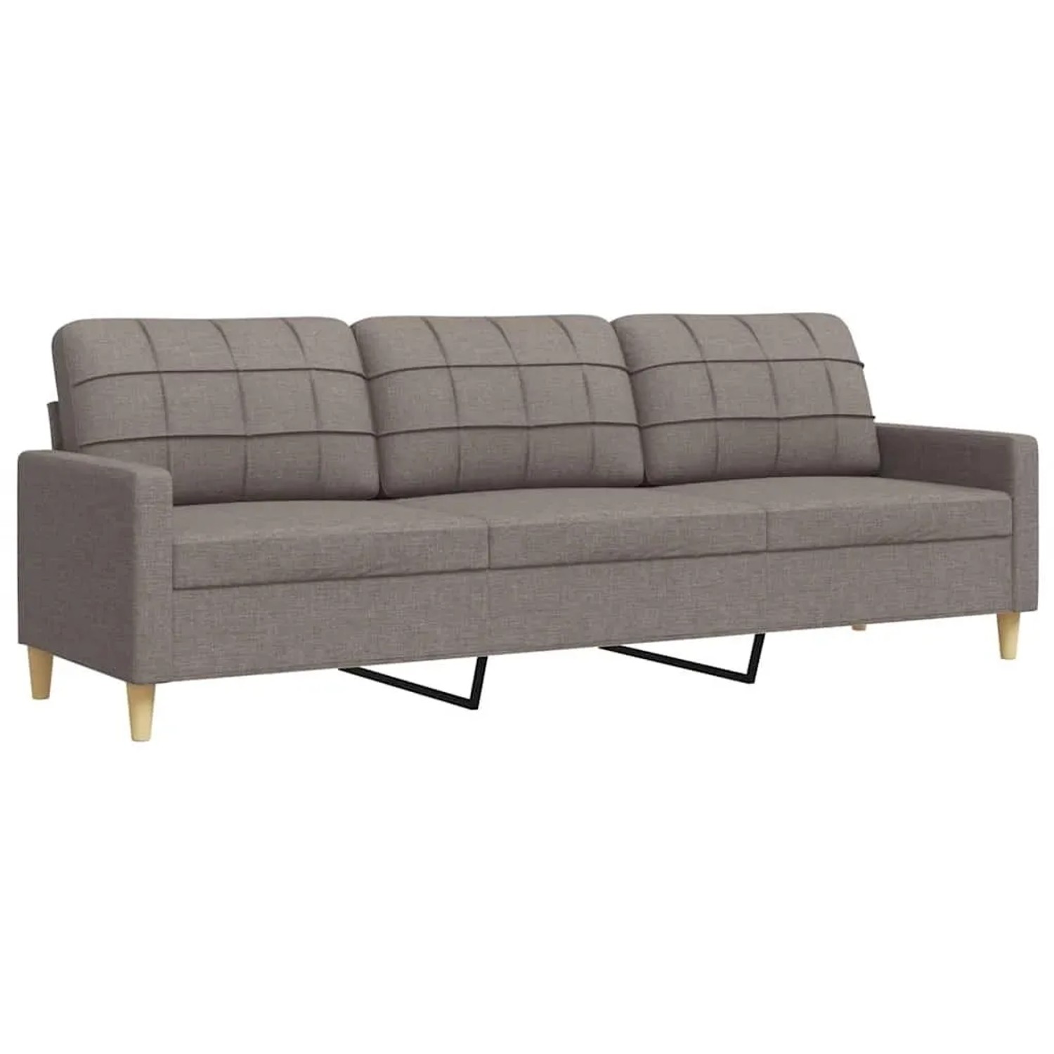 vidaXL 3-Sitzer-Sofa Taupe 210 cm Stoff 4007421 günstig online kaufen
