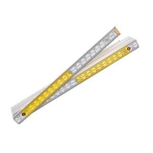 LUX Gliedermaßstab 3 m Comfort, gelb/silber, Messwerkzeug für präzise Messungen.