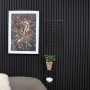 Denpanels Aufbewahrungsgitter mit 4 Haken, schwarz, zur Montage an Akustikpaneelen.