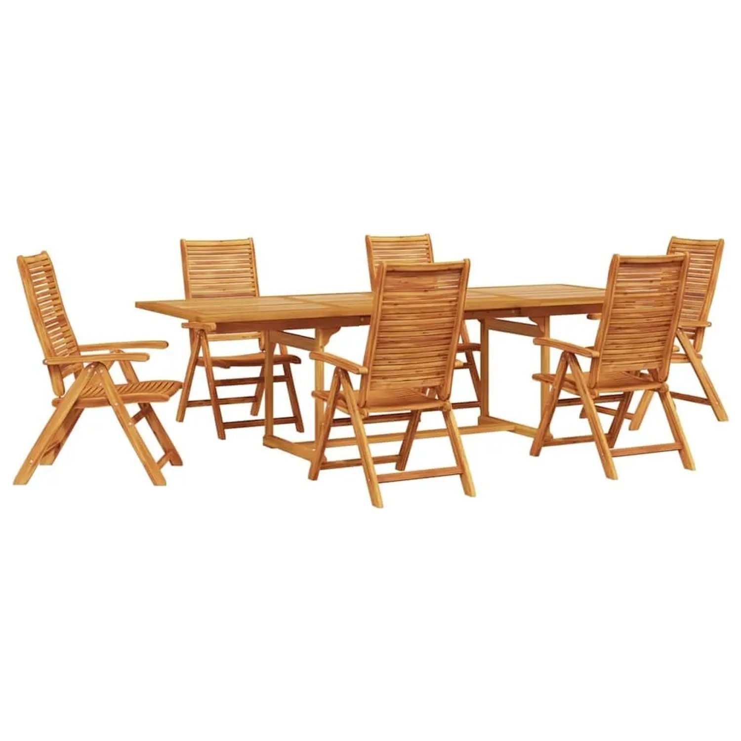 vidaXL Garten Essgruppe 7 Stk Braun Massivholz Akazie 3375724