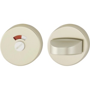 AnsaPro WC-Rosette Isar, Alu Neusilber, Türbeschlag mit WC-Verriegelung.