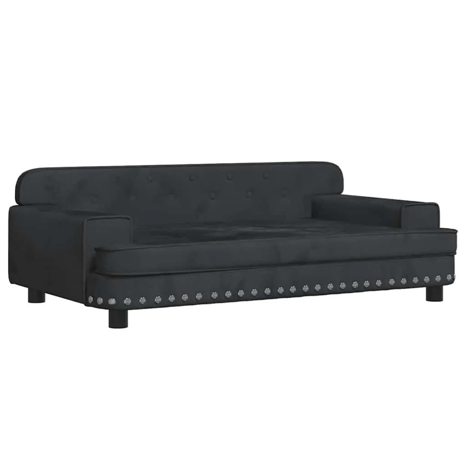 vidaXL Kindersofa Schwarz 90x53x30 cm Samt 3196283