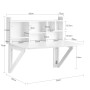 Weißer SoBuy Wandklapptisch FWT07-II-W mit Regal, ideal als Esstisch für kleine Räume.