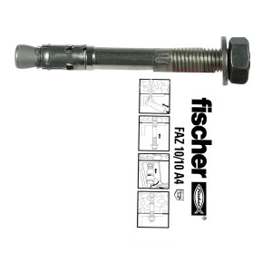 Fischer Bolzenanker FAZ II 12/10 aus Stahl, geeignet für Dübel-Befestigungen.