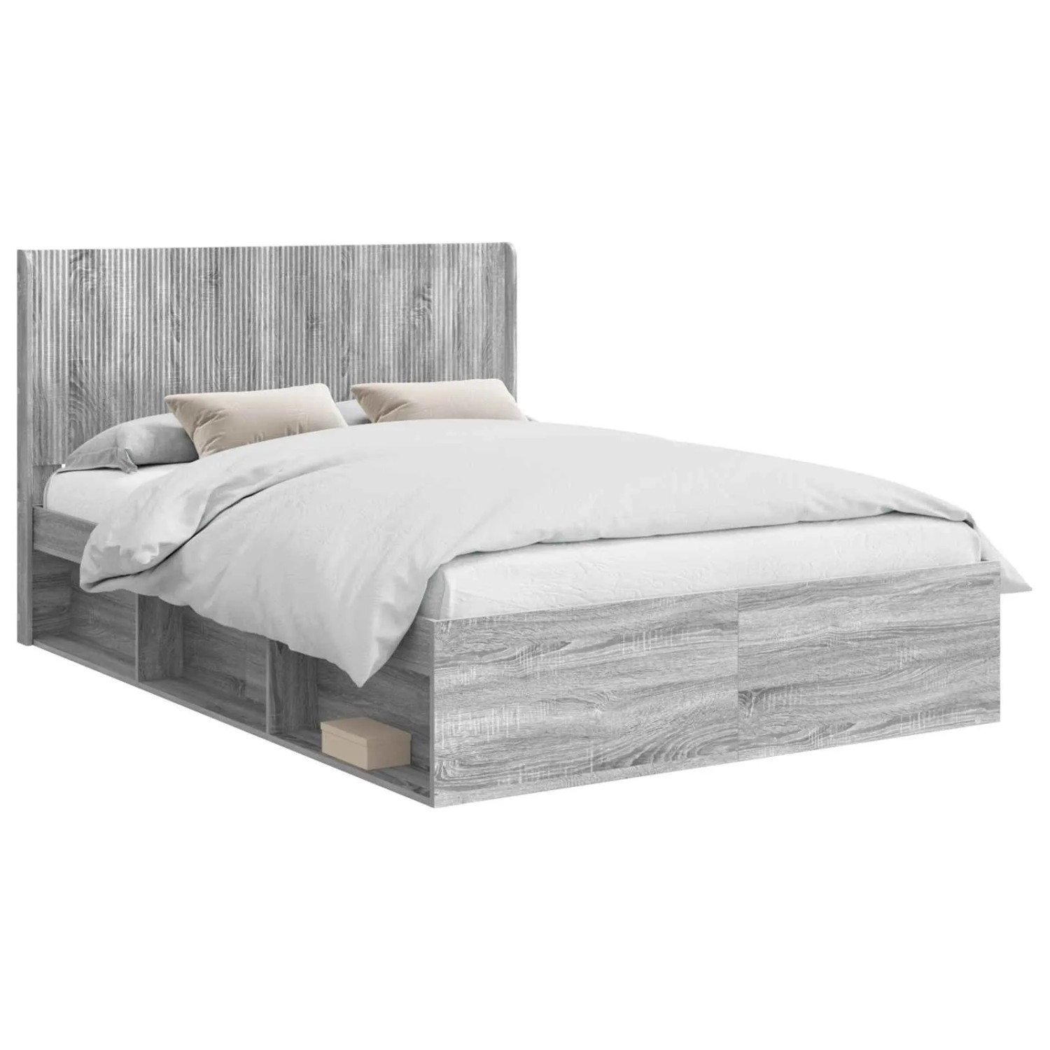 vidaXL Bettgestell mit Stauraum und Kopfteil 3 Stk Holzwerkstoff 3413858