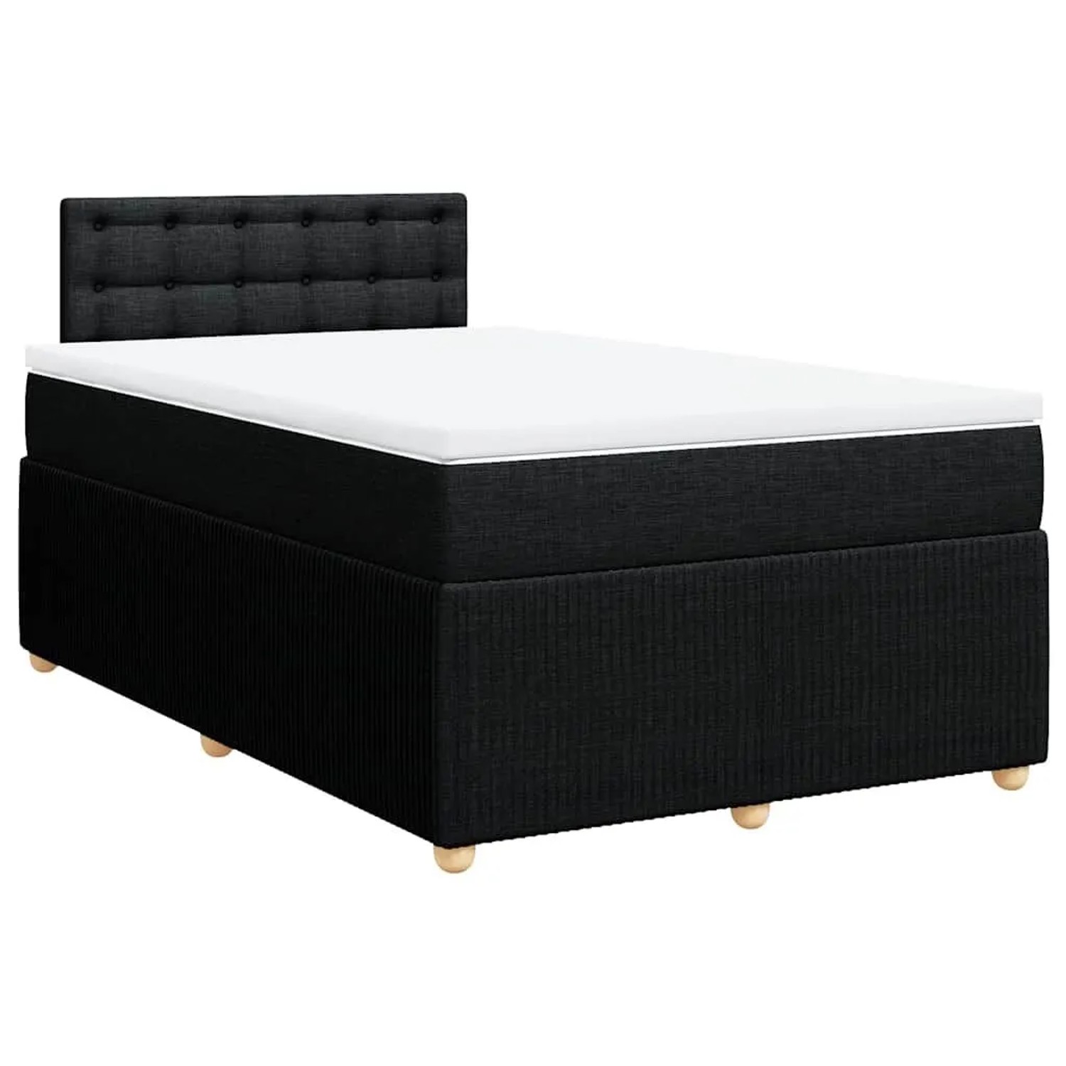 Thumbnail - vidaXL Boxspringbett mit Matratze Schwarz 120x200 cm Stoff 3289739