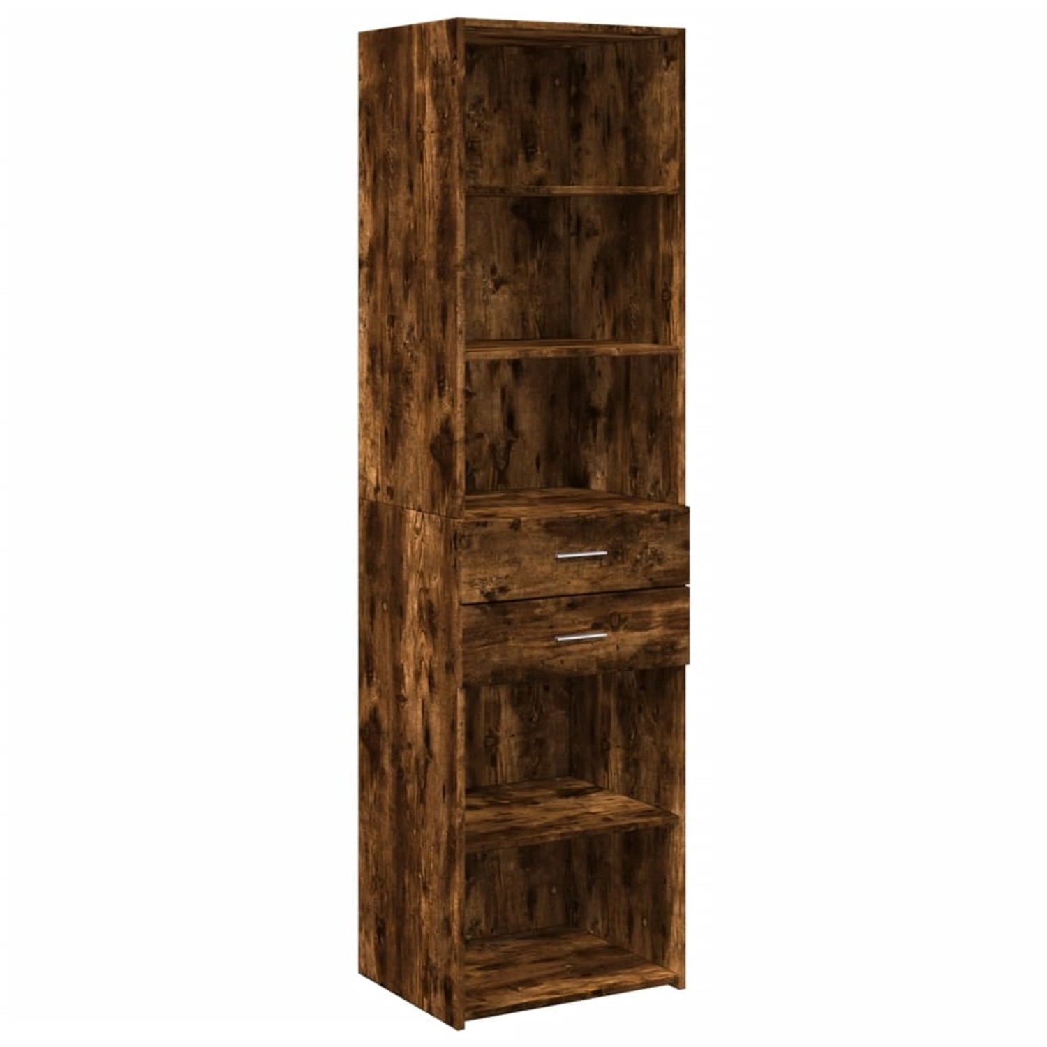 vidaXL Highboard Räuchereiche 50x42,5x185 cm Holzwerkstoff 3281459